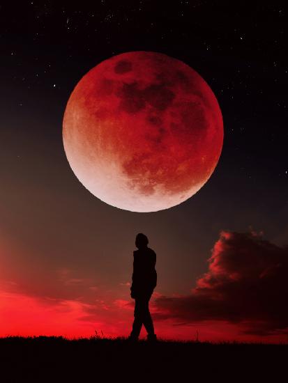 Red Full Moon