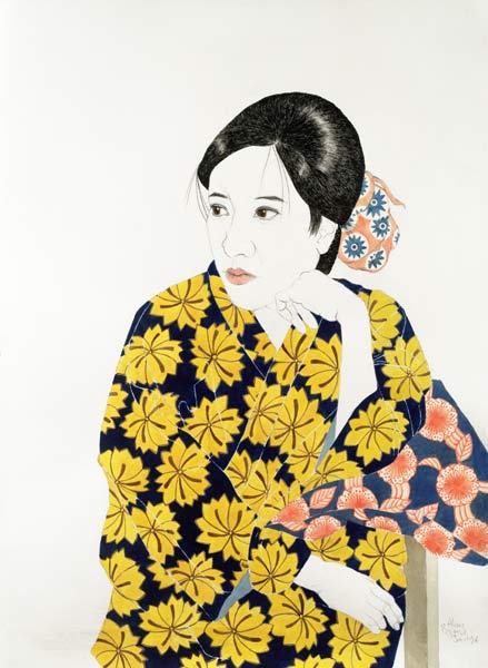 Yellow Kimono, 1996 (ink, w/c, gouache and charcoal on paper)  from Alan  Byrne