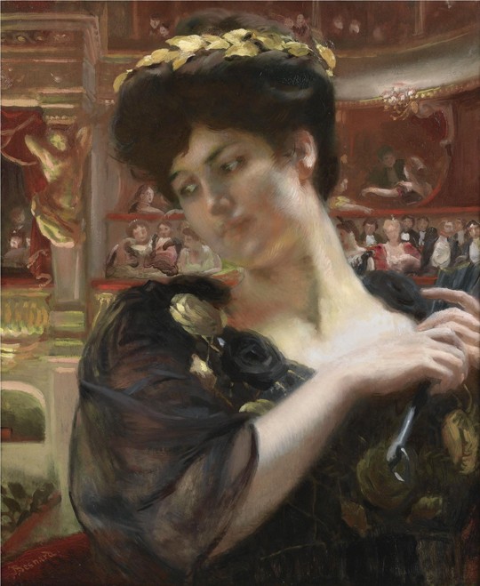 La Comédie-Française. Portrait of the actress Gabrielle Réjane (1856-1920) from Albert Besnard