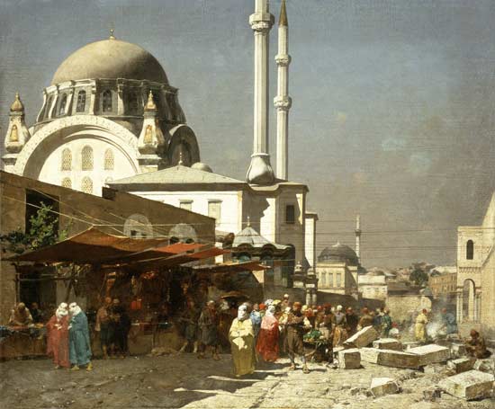 In the bazaar in Konstantinopel from Alberto Pasini