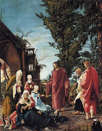 Jesus asks his mother permission from Albrecht Altdorfer