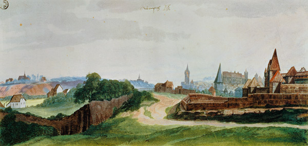 Ansicht der Stadt Nürnberg von Westen from Albrecht Dürer