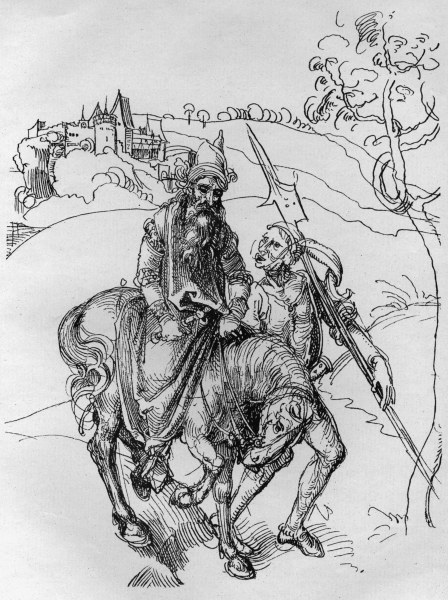 A.Dürer, Blind Horseman / Draw./ c.1490 from Albrecht Dürer