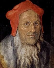 Portrait of a bearded man with a red bonnet from Albrecht Dürer