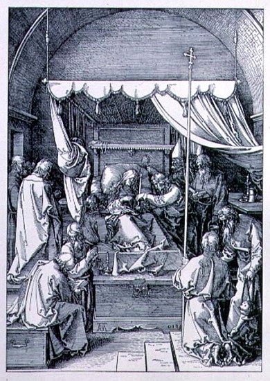 The Death of the Virgin from the ''Life of the Virgin'' series; engraved 1510, pub. 1511 from Albrecht Dürer