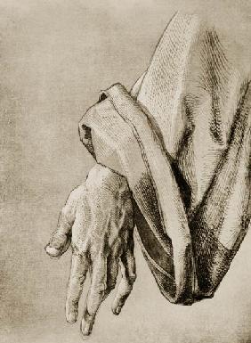 A.Dürer, Hand of Apostle / Draw./ c.1508