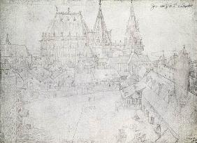 The Minster at Aachen, 1520 (silverpoint on paper)
