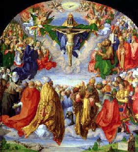 The Landauer Altarpiece, All Saints Day, 1511 (oil on panel) (detail of 267662)