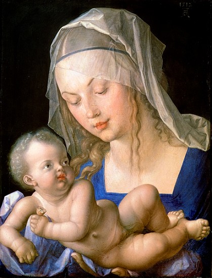 Virgin and child holding a half-eaten pear from Albrecht Dürer