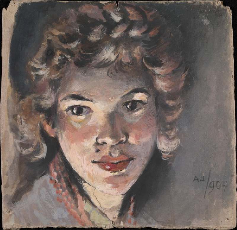 Portrait of the painter Nadezhda Psishcheva (1881-1913) from Aleksandr Vasilievich Shevchenko