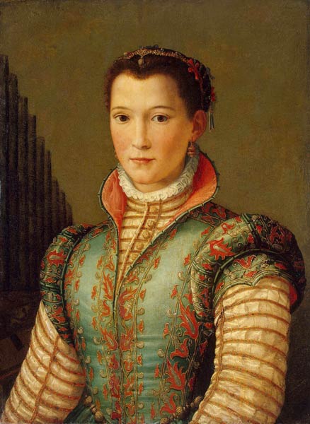 Portrait of Eleanor of Toledo (1522–1562), wife of Grand Duke Cosimo I de' Medici from Alessandro Allori