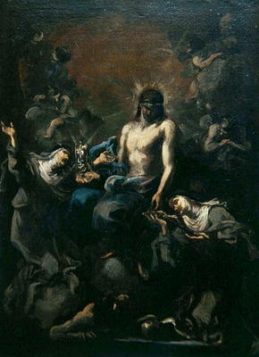 Christ Adored by Two Nuns, c.1721-22 (oil on canvas) from Alessandro Magnasco