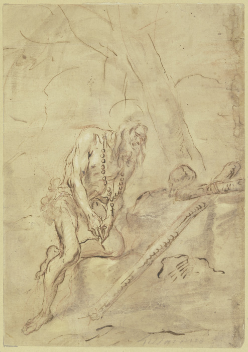 Heiliger Hieronymus in der Einöde from Alessandro Magnasco