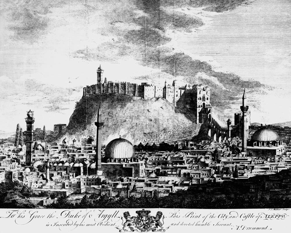 A view of the city and castle of Aleppo, Syria from Alexander Drummond