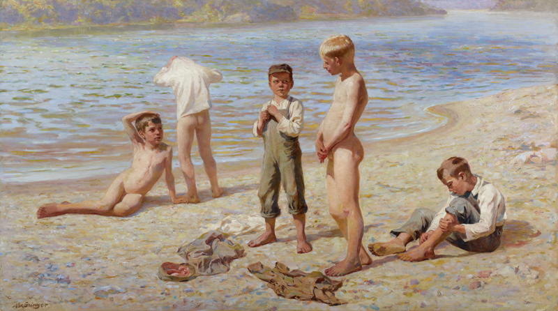 Boys Bathing, 1894 from Alexander Grinager