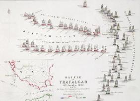 The Battle of Trafalgar, 21st October 1805, The British Breaking the French and Spanish Line, c.1830