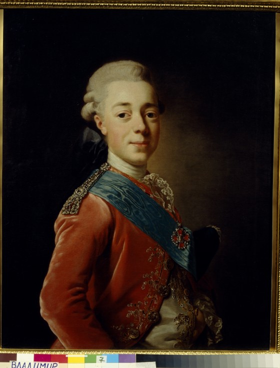 Portrait of Grand Duke Pavel Petrovich (1754-1801) from Alexander Roslin
