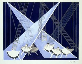 Set Design for a Ballet, illustration from Maquettes de Theatre by Alexandra Exter, published 1920s