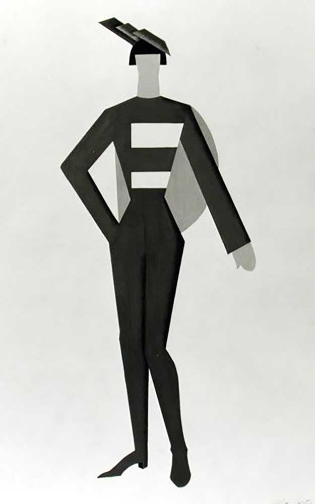 Man, costume design, c.1929 from Alexandra Exter
