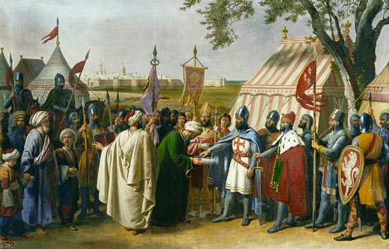 Count of Tripoli accepting the Surrender of the city of Tyre in 1124 from Alexandre-Francois Caminade