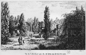 Musee des Monuments Francais, Paris, view of the Jardin Elysee from the tomb of Rene Descartes; engr