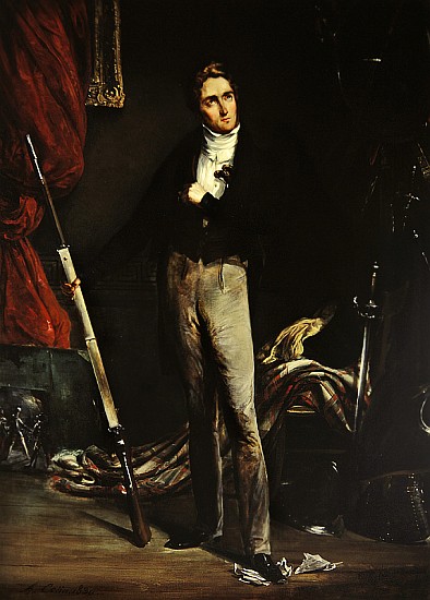 Portrait of a young revolutionary during the French Revolution of 1830 (oil on cardboard) from Alexandre Marie Colin
