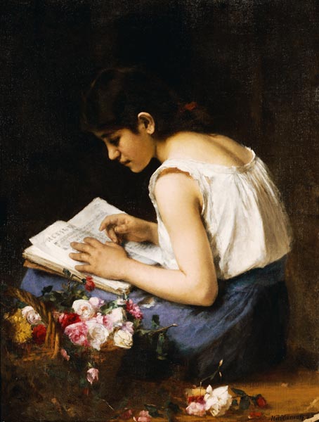 A Girl Reading from Alexei Alexevich Harlamoff