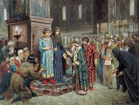 Council calling Michael F. Romanov (1596-1645) to the Reign