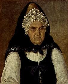 Portrait of a Russian merchant woman. from Alexej Wassiljewitsch Tyranow