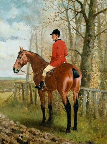 Huntsman in Wooded Landscape from Alfred de Prades