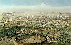 Aerial View of Madrid from the Plaza de Toros