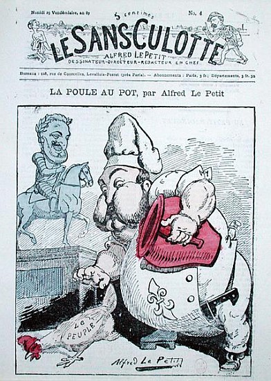 Le Poule au Pot'', caricature of Henri Charles Ferdinand Marie Dieudonne (1820-83) Count of Chambord from Alfred Le Petit