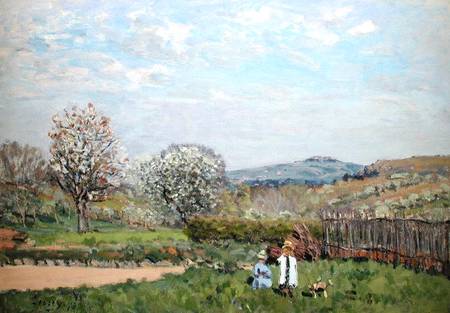 Children playing in the Meadow from Alfred Sisley
