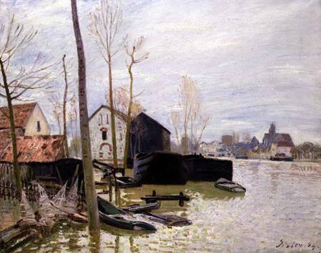 The Floods at Moret-sur-Loing from Alfred Sisley