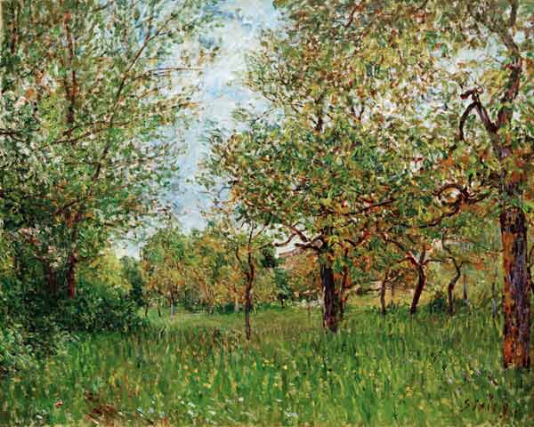 A.Sisley, Kleine Wiese in By from Alfred Sisley