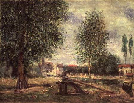 Landscape at Moret-sur-Loing from Alfred Sisley