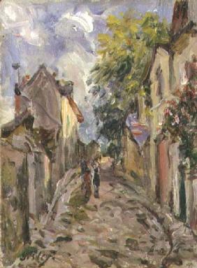 Village Street Scene (panel)