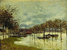 Inundation at the route de Saint Germain from Alfred Sisley