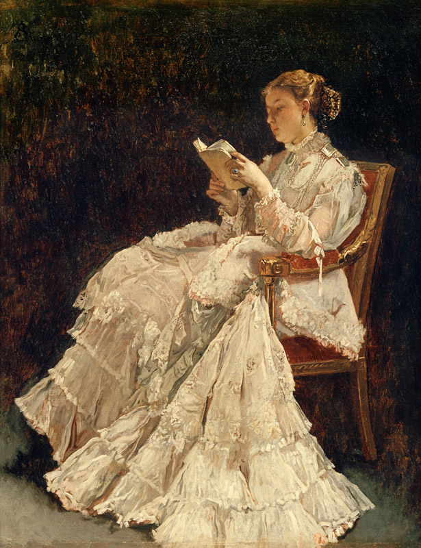 Woman Reading from Alfred Stevens