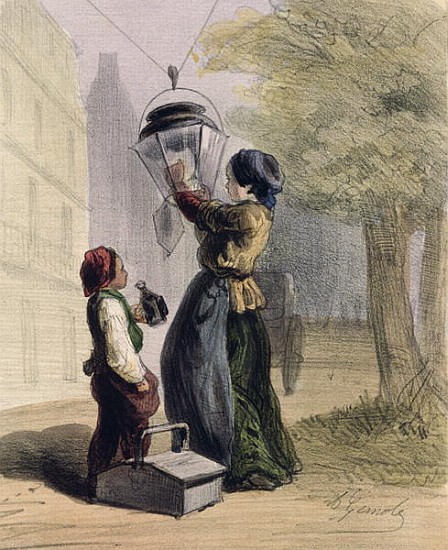 The Lamplighter, from ''Les Femmes de Paris'', 1841-42 from Alfred Andre Geniole