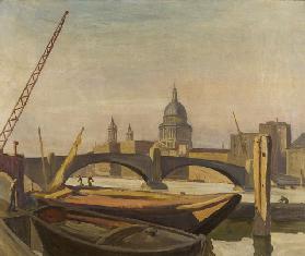 St Pauls, before 1928 (oil on canvas)