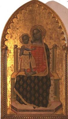Madonna and Child Enthroned, 1372 (tempera on panel) from Allegretto Nuzi