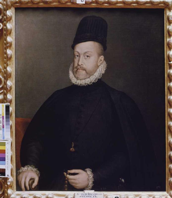 Portrait Philipps II. of Spain from Alonso Sánchez-Coello