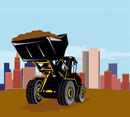 Loader with buildings in the background from Aloysius Patrimonio