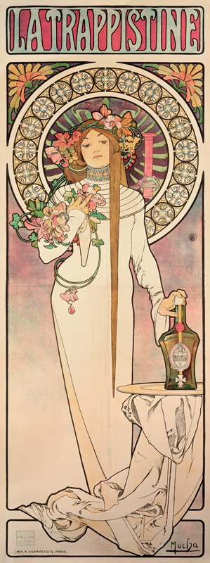 Poster of La Trappistine from Alphonse Mucha