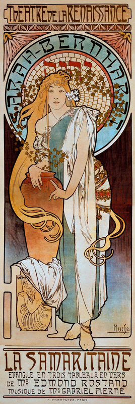 Poster for the play of La Samaritaine of Edmond Rostand. from Alphonse Mucha