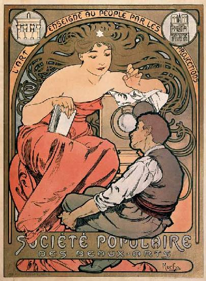 Poster for the Societe Populaire des Beaux Arts