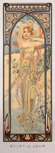 Tageszeiten: Der Tagesschein - Alphonse Mucha