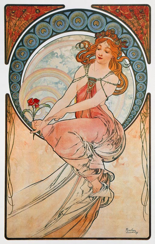 Four arts: The painting. from Alphonse Mucha