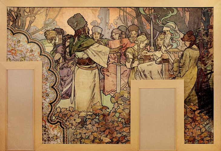 Wall painting for the Exposition Universelle of 1900 from Alphonse Mucha